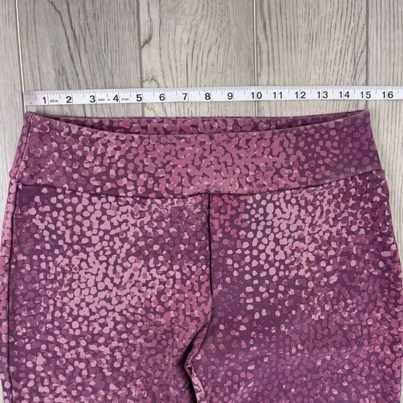Soft Surroundings Women Size M Purple Speckled Ponte Pull On Straight Leg Pants - Picture 14 of 17